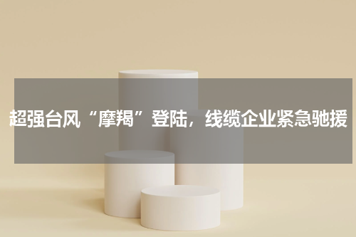 超强台风“摩羯”登陆，线缆企业紧急驰援